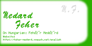 medard feher business card